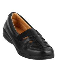 Zapato Mujer Confort Piso Negro Piel Calzado Amparo 05304000