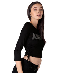 Playera Mujer Moda Camiseta Negro Stfashion 68705007