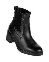 Botin Mujer Formal Tacon Negro Piel Flexi 02503903