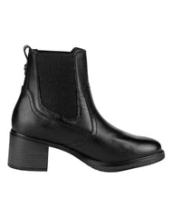 Botin Mujer Formal Tacon Negro Piel Flexi 02503903