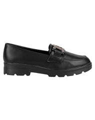 Zapato Mujer Mocasín Vestir Tacón Negro Stfashion 04803813
