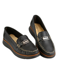 Zapato Mujer Mocasín Casual Negro Piel Stfashion 16903802