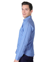 Camisa Hombre Casual Slim Azul Stfashion 50504801