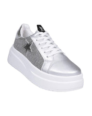 Tenis Mujer Casual Plataforma Plata Stfashion 12304114