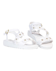 Sandalia Mujer Casual Cuña Blanco Stfashion 08004203