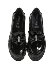 Zapato Mujer Mocasin Vestir Tacon Negro Stfashion 00304201