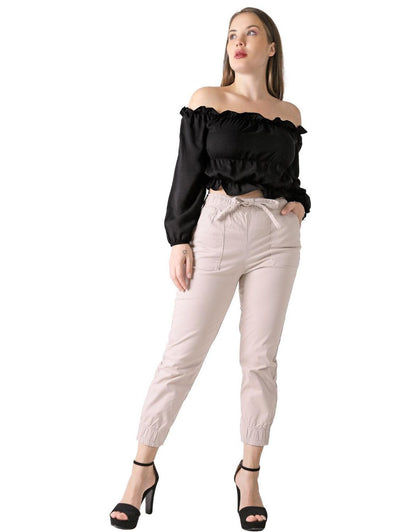 Pantalón Mujer Moda Jogger Beige Furor 62106613