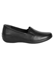 Zapato Mujer Confort Cuña Negro Piel Flexi 02502527