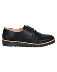 Zapato Mujer Oxford Casual Piso Negro Caramel 06203004