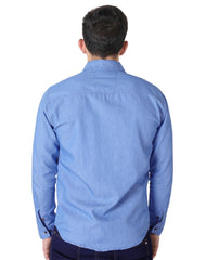 Camisa Hombre Casual Slim Azul Stfashion 50504801