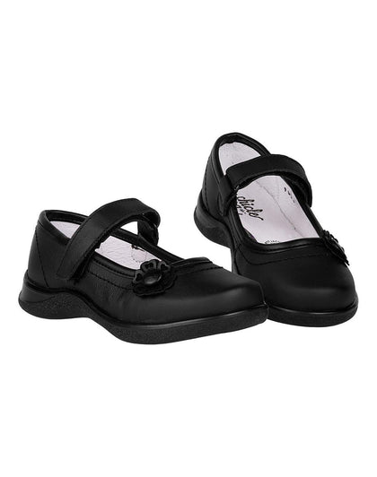 Zapato Niña Escolar Negro Piel Chicle Fresa 18804100