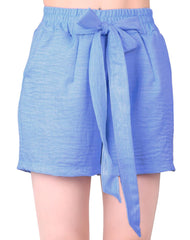 Short Mujer Casual Recto Azul Stfashion 69705420