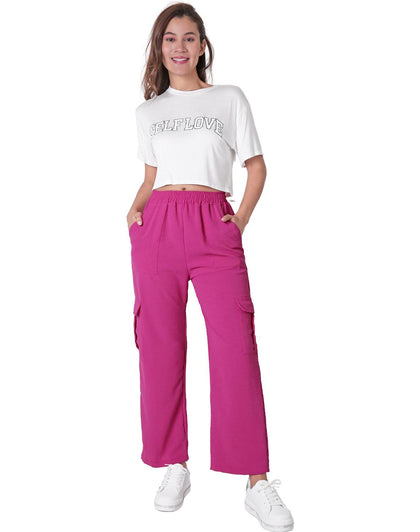 Pantalón Mujer Moda Cargo Rosa Stfashion 52404634