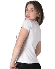 Playera Moda Camiseta Mujer Blanco Stfashion 69704624