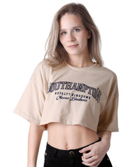Playera Mujer Moda Camiseta Beige Stfashion 53205015