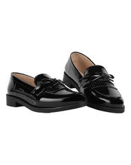 Zapato Mujer Mocasin Vestir Negro Stampa 14104203