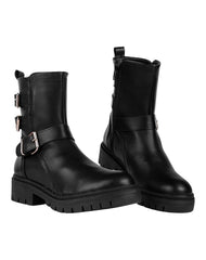 Botin Mujer Casual Tacon Negro Stfashion 09804100