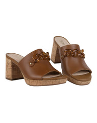 Sandalia Mujer Casual Café Piel Flexi 02504210