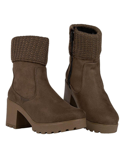 Botin Mujer Casual Tacon Café Stfashion 04604106