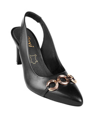 Zapatilla Mujer Tacon Negro Piel Flexi 02504152