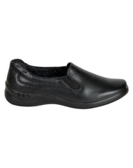 Zapato Mujer Confort Piso Negro Piel Flexi 02500511
