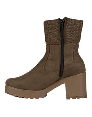 Botin Mujer Casual Tacon Café Stfashion 04604106