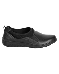 Zapato Mujer Confort Piso Negro Piel Flexi 02502909