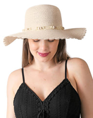 Sombrero De Playa Mujer Crema Sc London 56705021