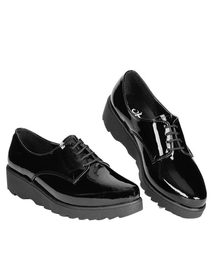 Zapato Casual Mujer Salvaje Tentación Negro 00303214 Tipo Charol