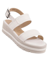 Sandalia Mujer Casual Plataforma Crema Stfashion 12304207