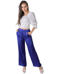 Pantalón Mujer Moda Recto Azul Stfashion 79304834