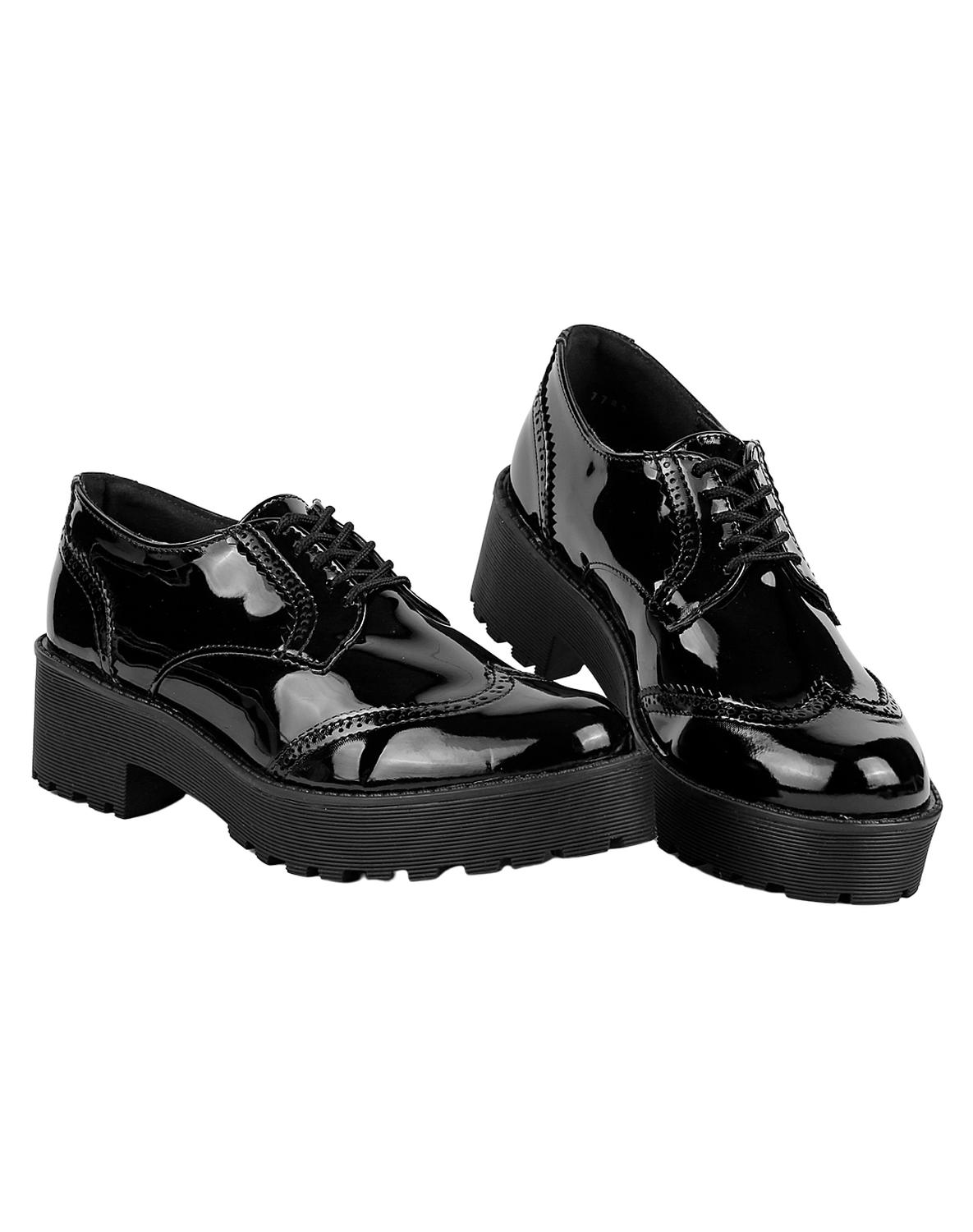 Zapato Casual Mujer Negro Tipo Charol Stfashion 08003800