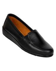 Zapato Mujer Confort Cuña Negro Piel Emilia 04102100