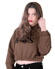 Hoodie Mujer Con Capucha Café Stfashion 69705219