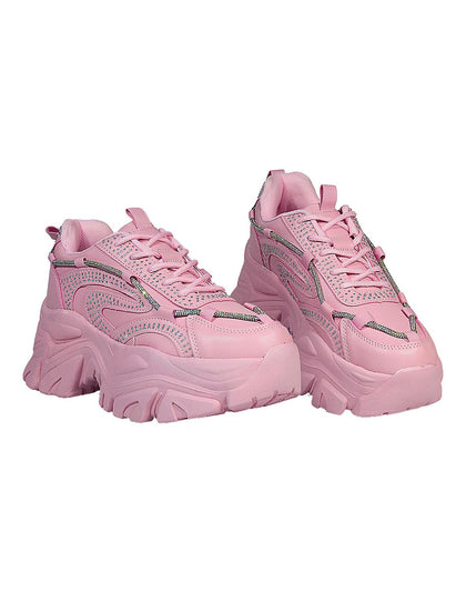 Tenis Mujer Casual Plataforma Rosa Daddy 13304102