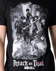 Playera Hombre Moda Camiseta Negro Attack On Titan 56505024