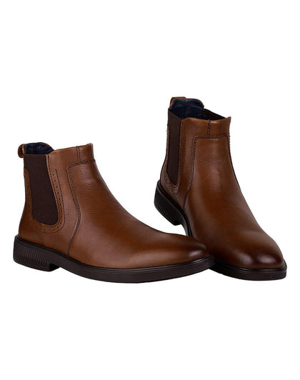 Botin Hombre Casual Café Piel Flexi 02504088