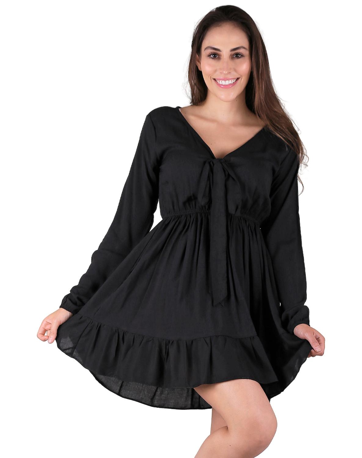Vestido Mujer Stfashion Negro 60404020 Rayón – SALVAJE TENTACIÓN