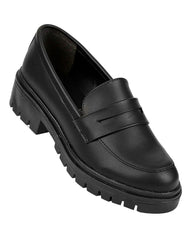 Zapato Mujer Mocasín Vestir Tacón Negro Stfashion 09803703