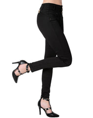 Jeans Mujer Moda Skinny Negro Fergino 52904627