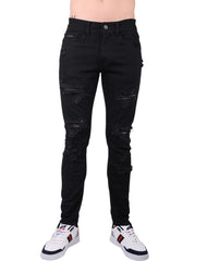 Jeans Hombre Moda Skinny Negro Hippie & Rock 71805213