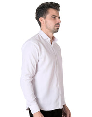 Camisa Casual Slim Hombre Blanco Stfashion 50504240