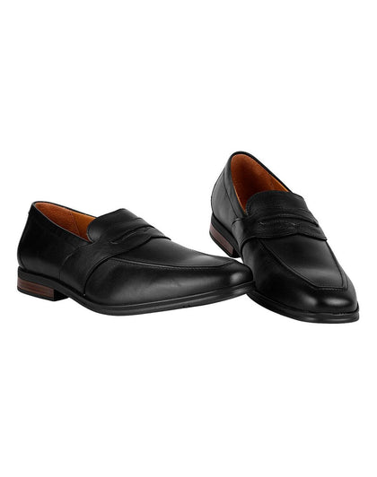 Zapato Hombre Mocasin Vestir Negro Piel Flexi 02504095