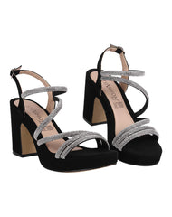 Sandalia Mujer Formal Tacon Negro Stfashion 04204219