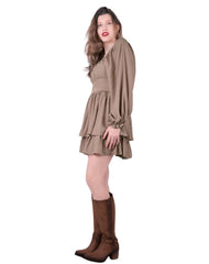 Vestido Mujer Casual Beige Stfashion 79305069