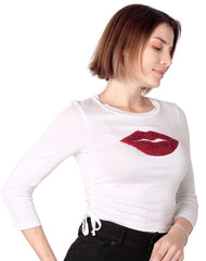 Playera Mujer Moda Camiseta Crema Stfashion 68705008