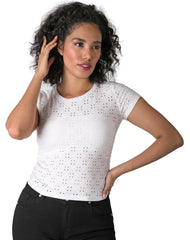 Playera Mujer Moda Camiseta Blanco Stfashion 72604629