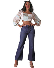 Jeans Mujer Moda Acampanado Azul Galy Jeans 51704200
