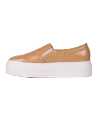 Tenis Mujer Casual Plataforma Beige Flexi 02504141