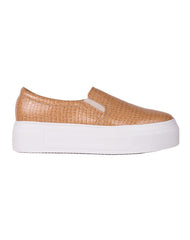 Tenis Mujer Casual Plataforma Beige Flexi 02504141